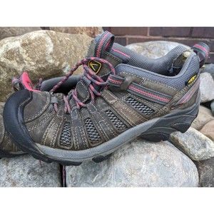 Keen Size 8.5 Voyageur Hiking Shoe Boots 1013186 Outdoor Trail Pink Gray Lace Up